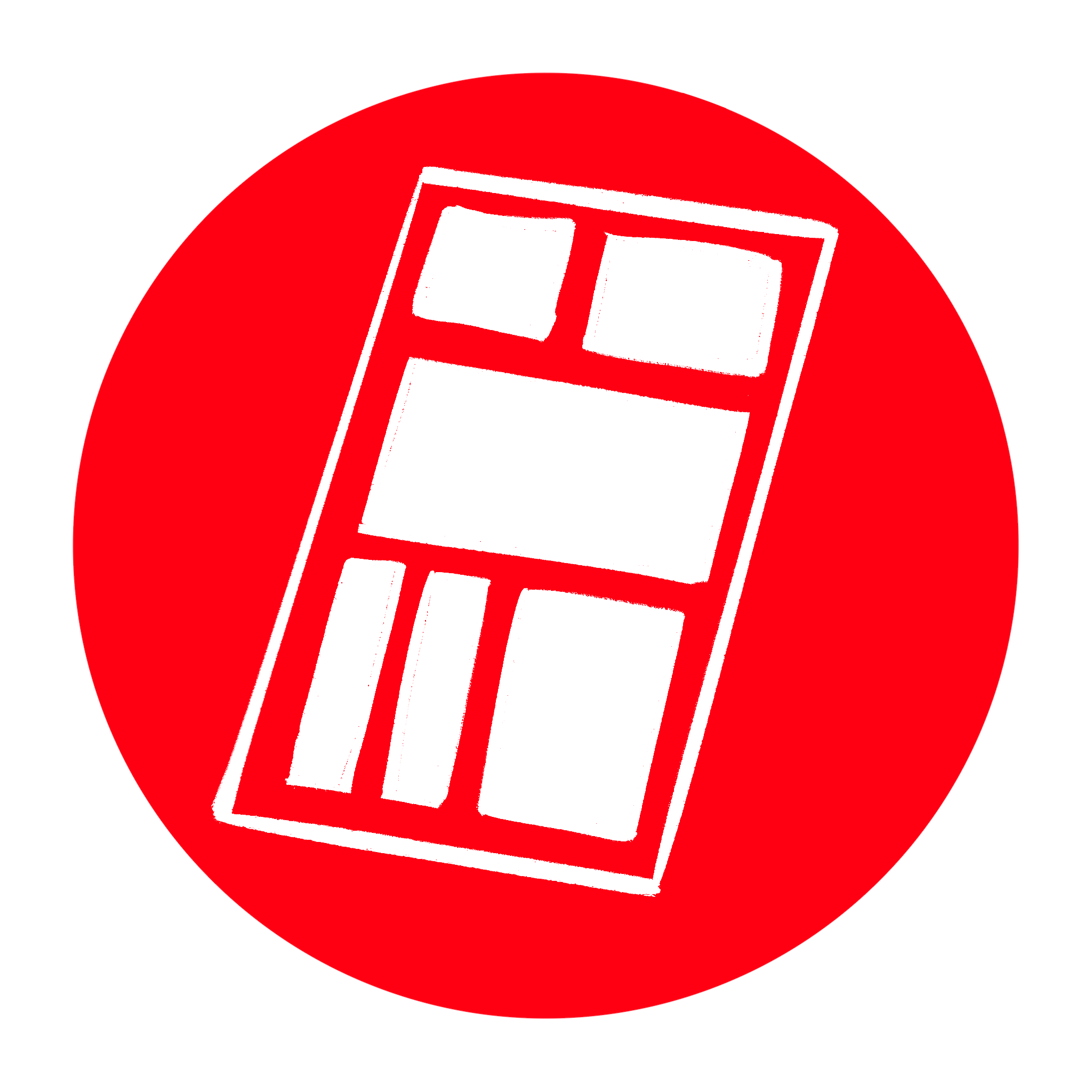 Weiss-rotes Icon mit Comic-Seite