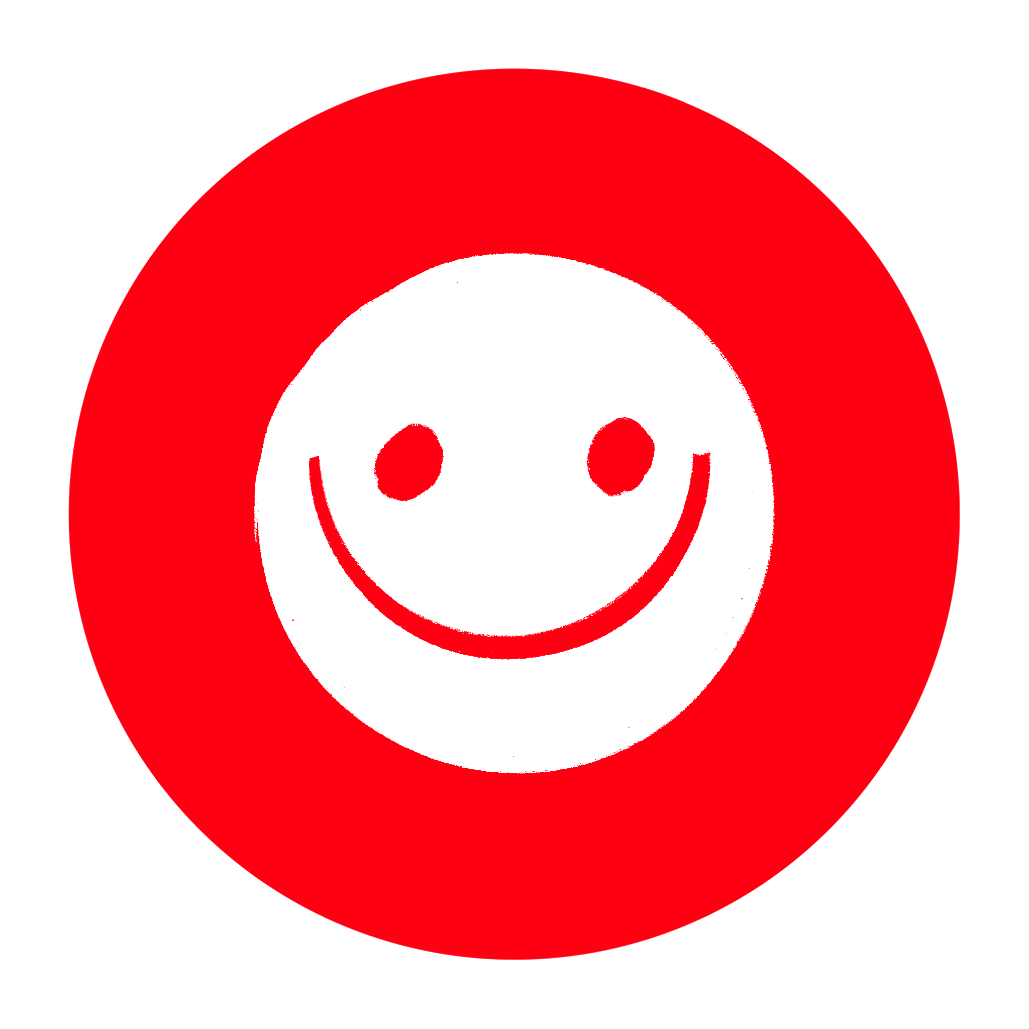 rot-weisses icon mit gesicht